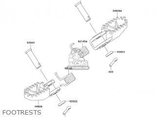 FOOTRESTS - KX65A7F KX65 2007 USA CANADA
