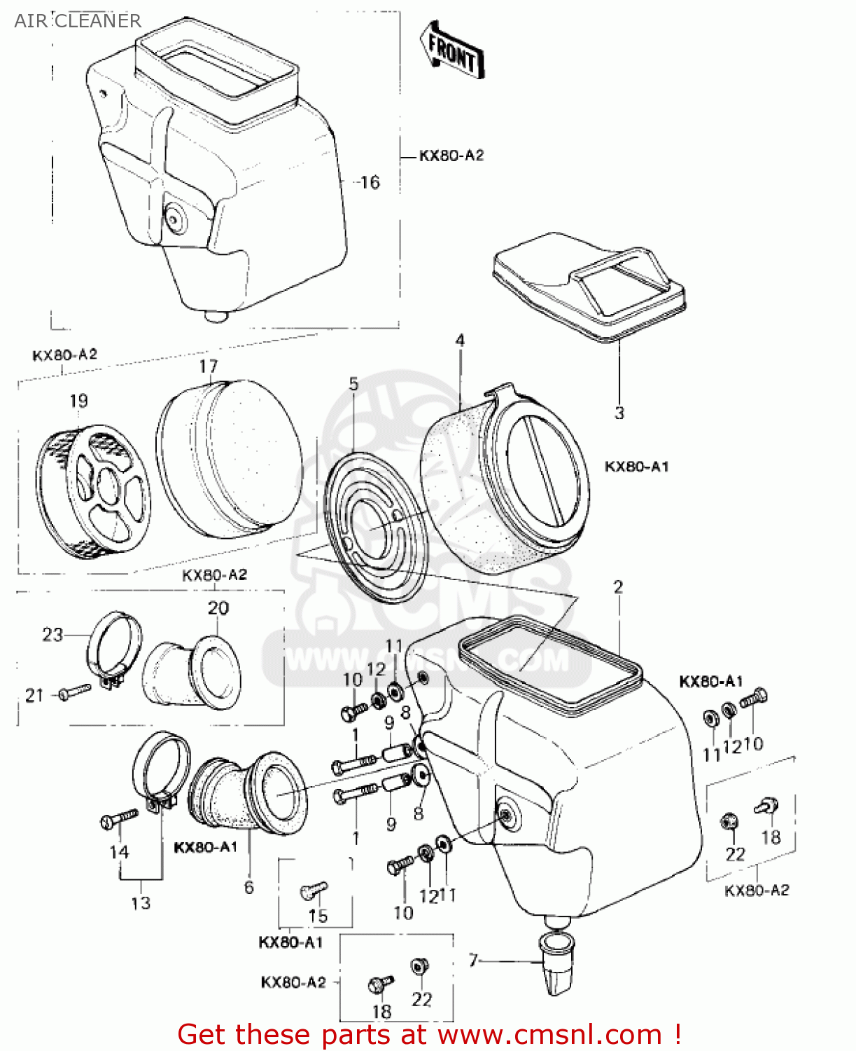 AIR CLEANER KX80-A1 KX80 1979
