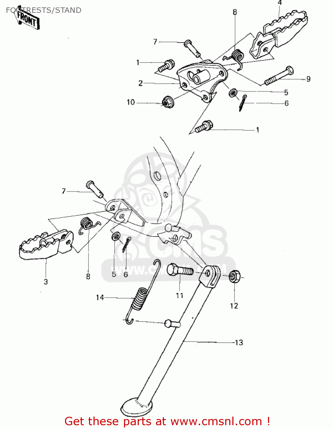 FOOTRESTS/STAND KX80-A1 KX80 1979