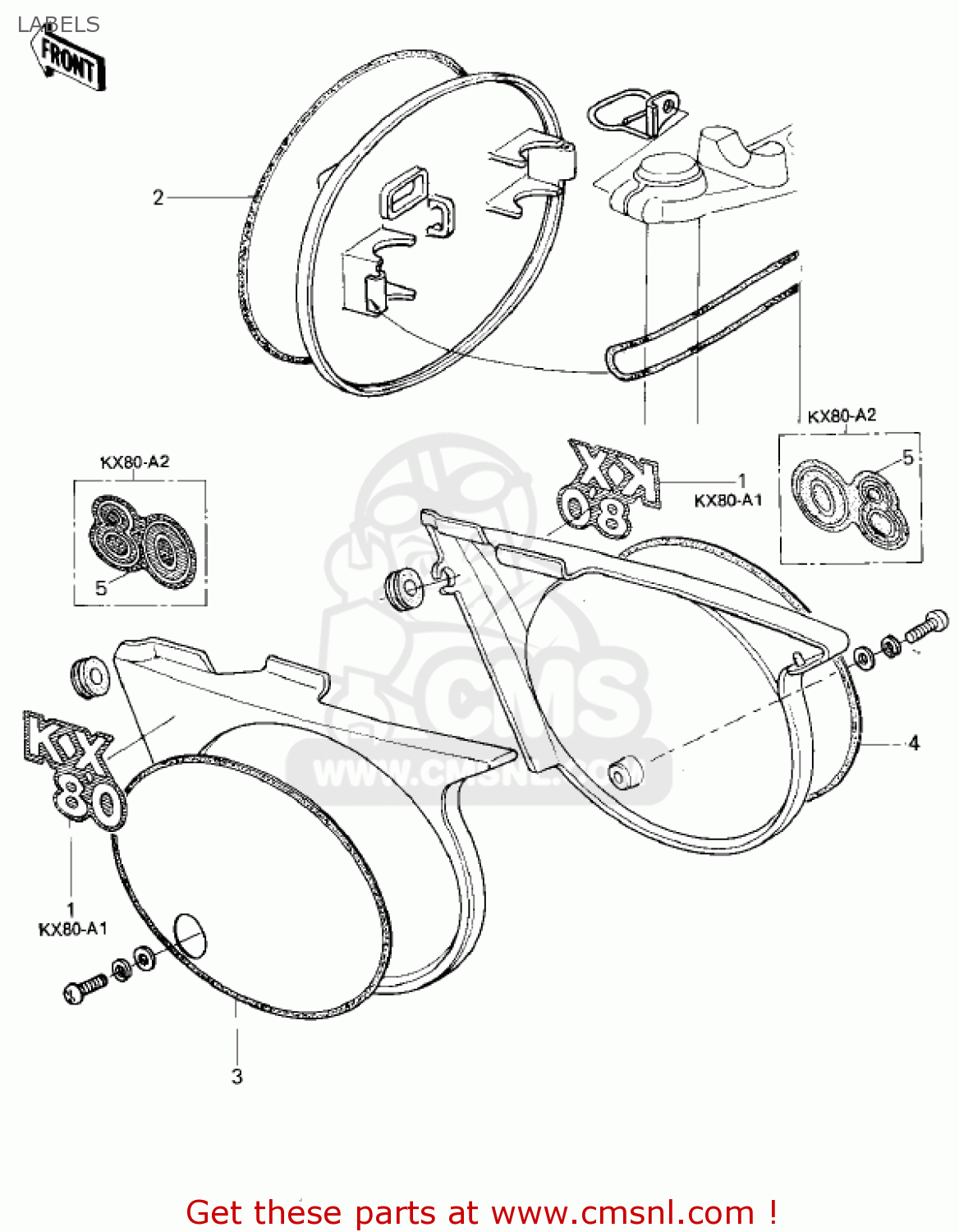 LABELS KX80-A1 KX80 1979