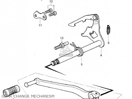 GEAR CHANGE MECHANISM - KX80-A1 KX80 1979