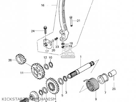 KICKSTARTER MECHANISM - KX80-A1 KX80 1979