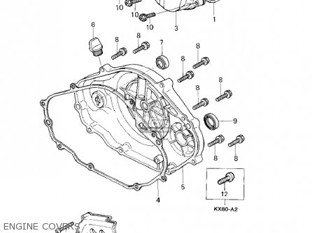ENGINE COVERS - KX80-A1 KX80 1979