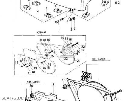SEAT/SIDE COVERS - KX80-A1 KX80 1979