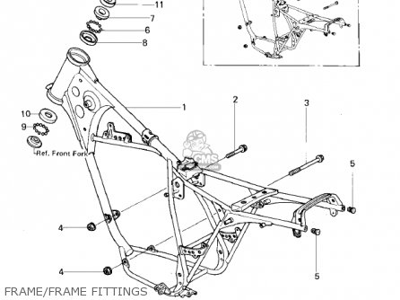 FRAME/FRAME FITTINGS - KX80-A1 KX80 1979