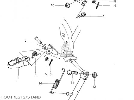 FOOTRESTS/STAND - KX80-A1 KX80 1979
