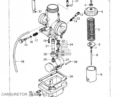 Kawasaki KX80-A2 KX80 1980 parts lists and schematics