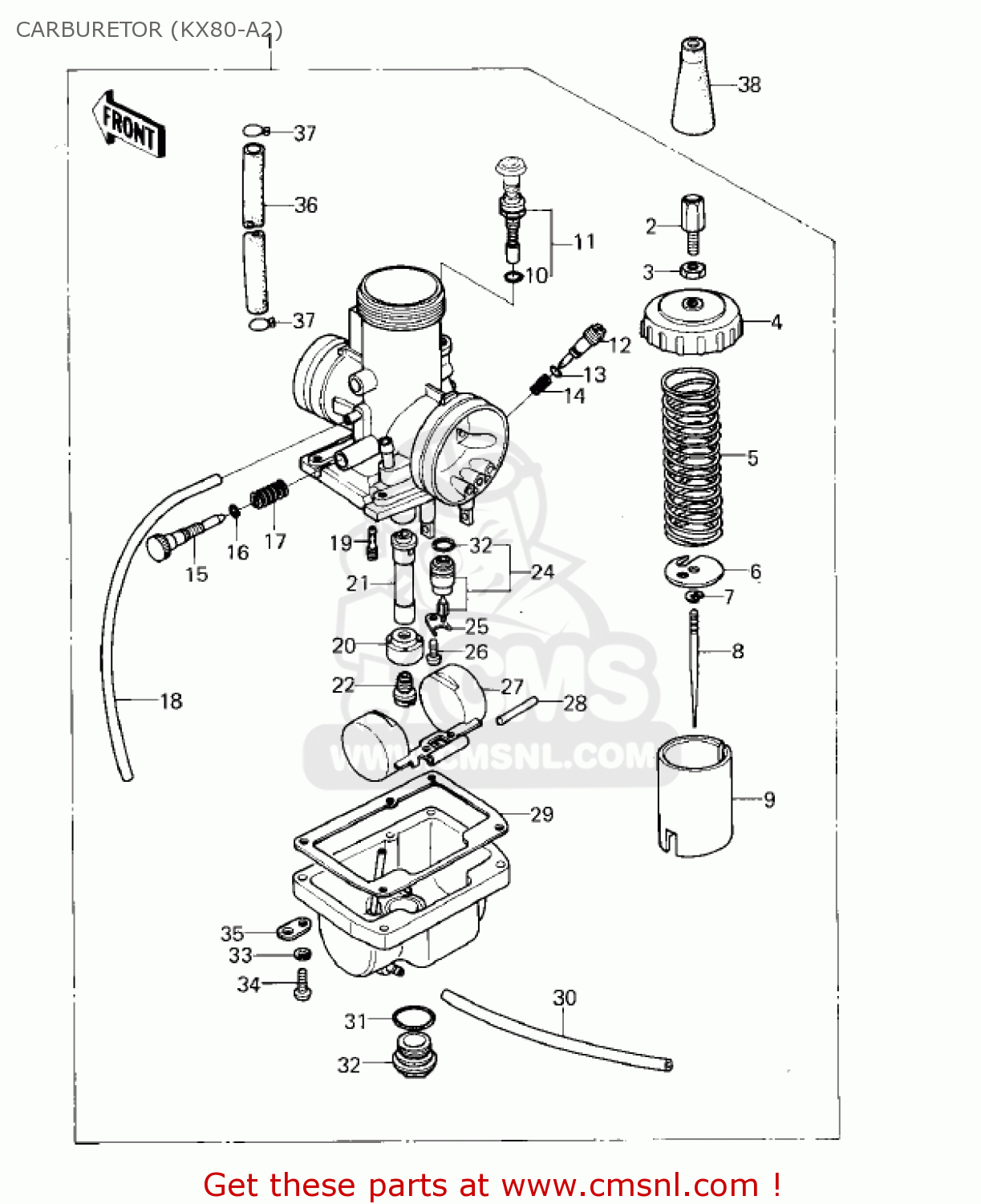 CARBURETOR (KX80-A2) KX80-A2 KX80 1980