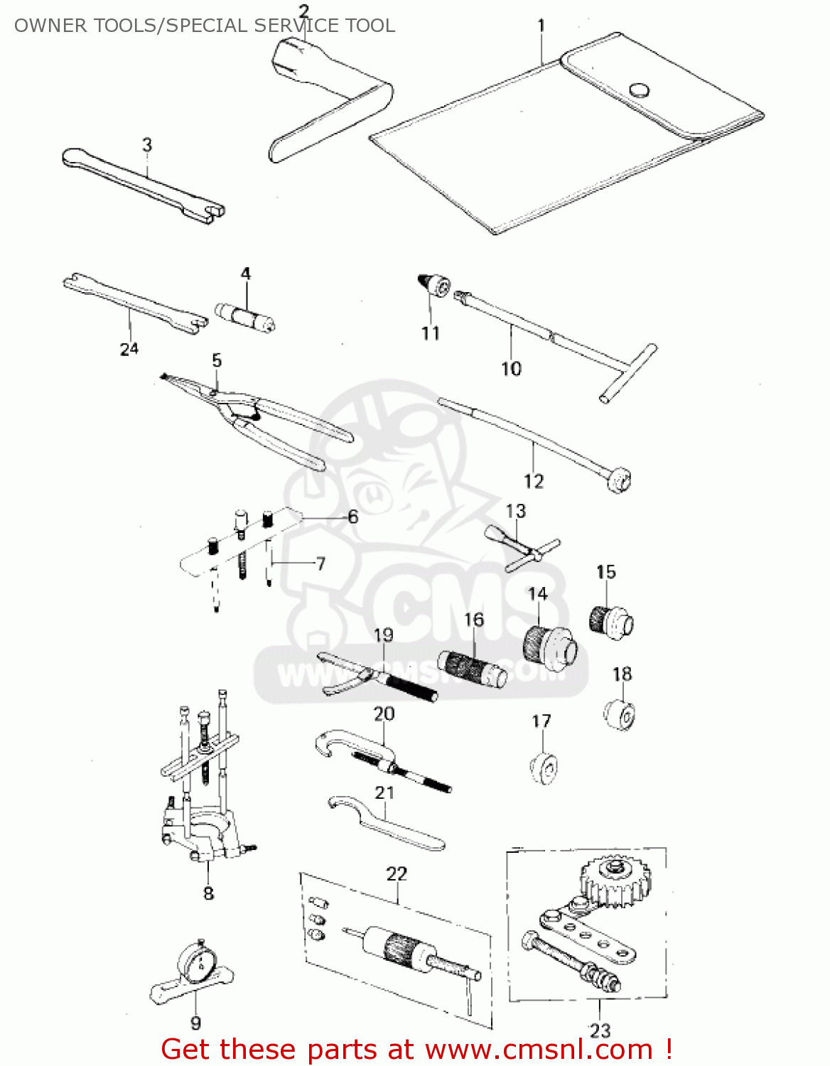 OWNER TOOLS/SPECIAL SERVICE TOOL KX80-A2 KX80 1980