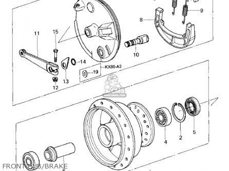 FRONT HUB/BRAKE - KX80-A2 KX80 1980