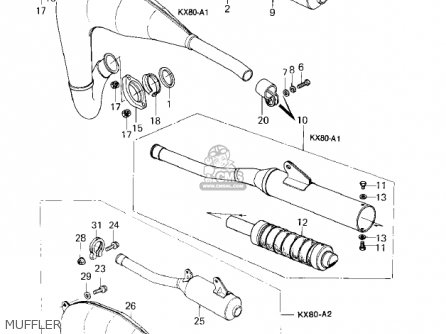 MUFFLER - KX80-A2 KX80 1980