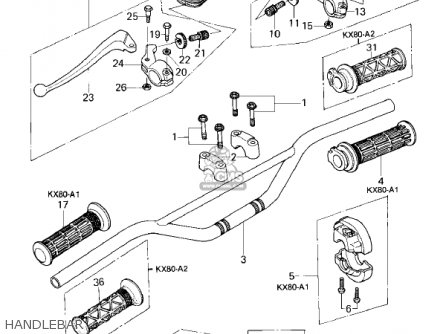 HANDLEBAR - KX80-A2 KX80 1980