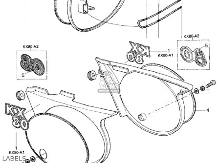 LABELS - KX80-A2 KX80 1980