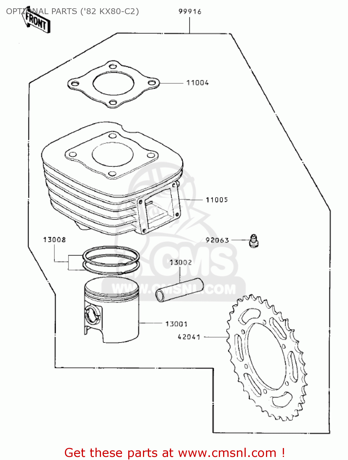 OPTIONAL PARTS ('82 KX80-C2) KX80-C1 KX80 1981 USA CANADA