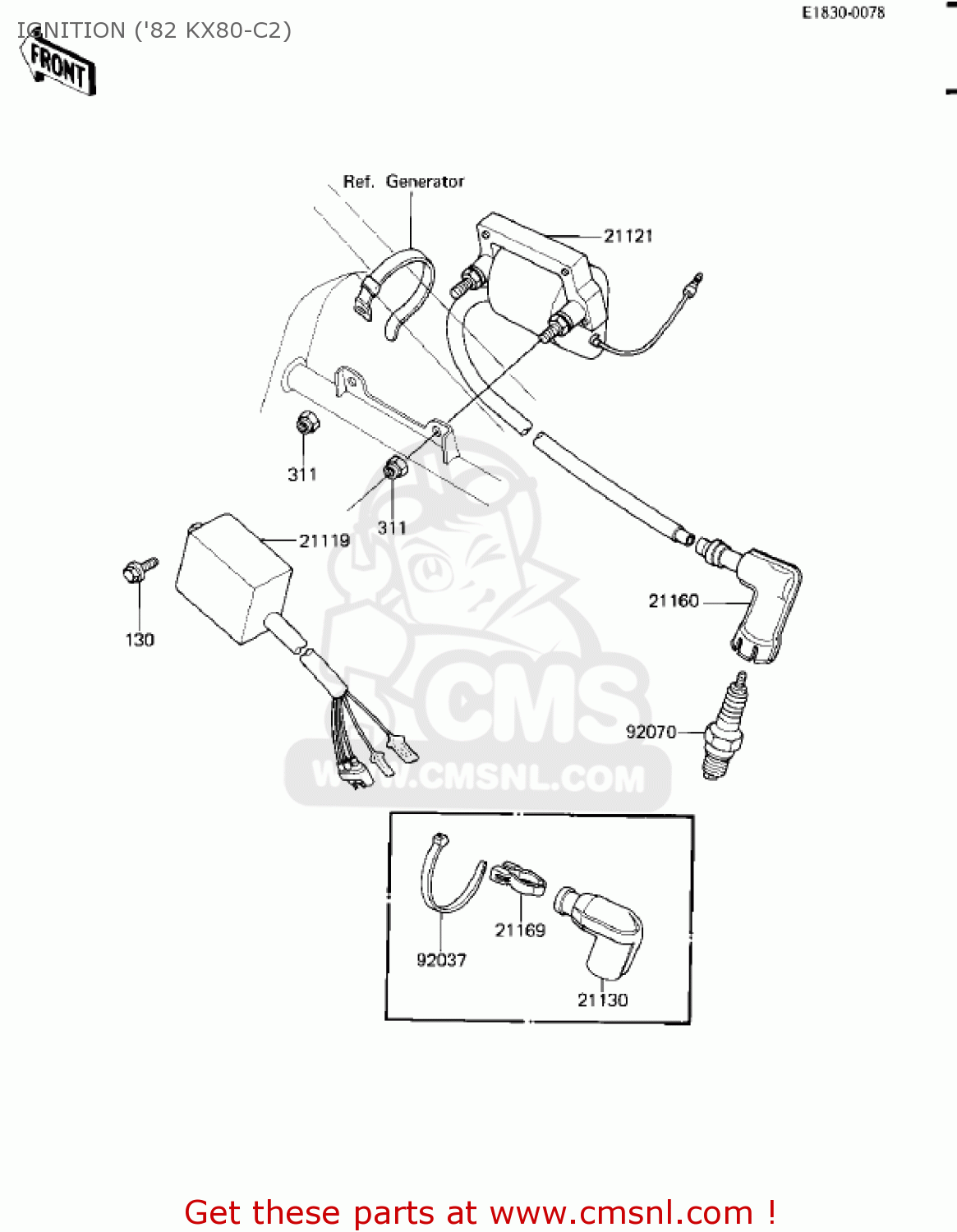 IGNITION ('82 KX80-C2) KX80-C1 KX80 1981 USA CANADA