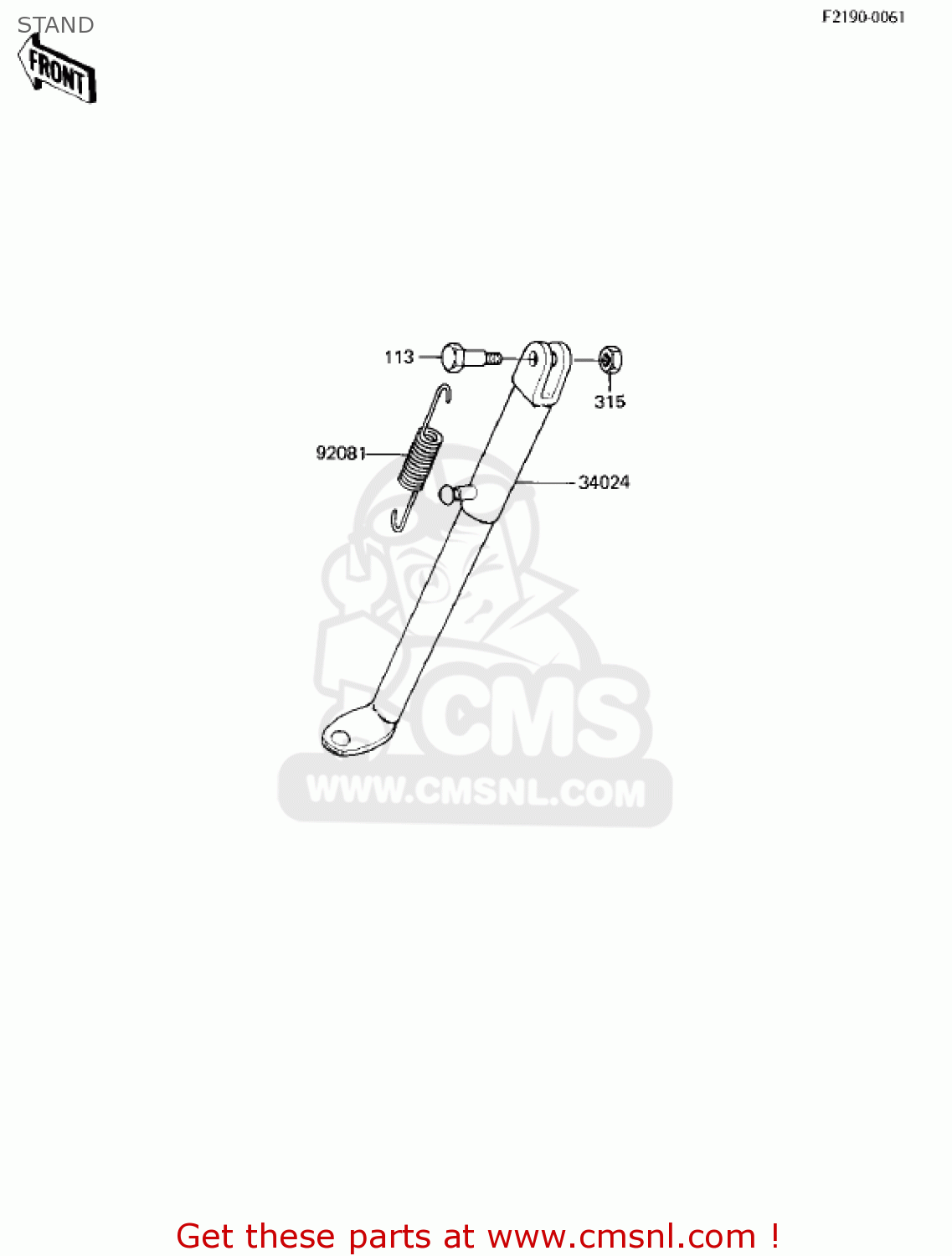 STAND KX80-C1 KX80 1981 USA CANADA