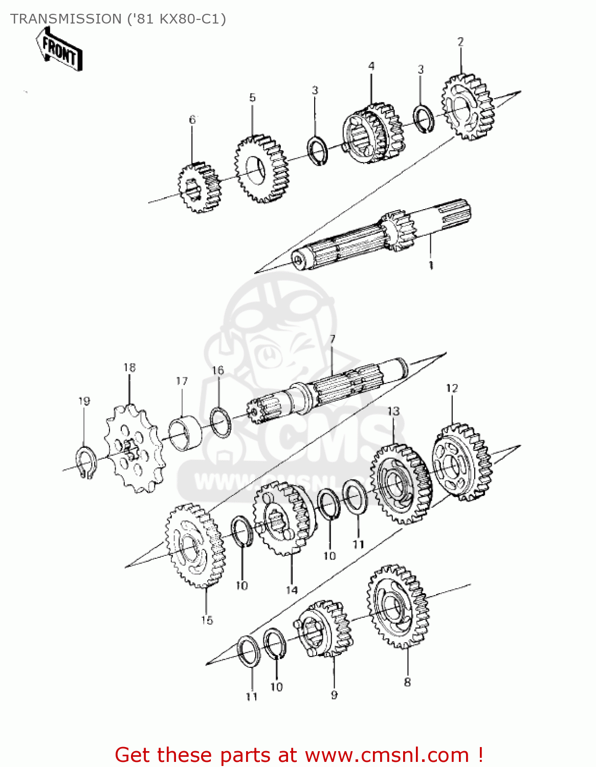 TRANSMISSION ('81 KX80-C1) KX80-C1 KX80 1981 USA CANADA