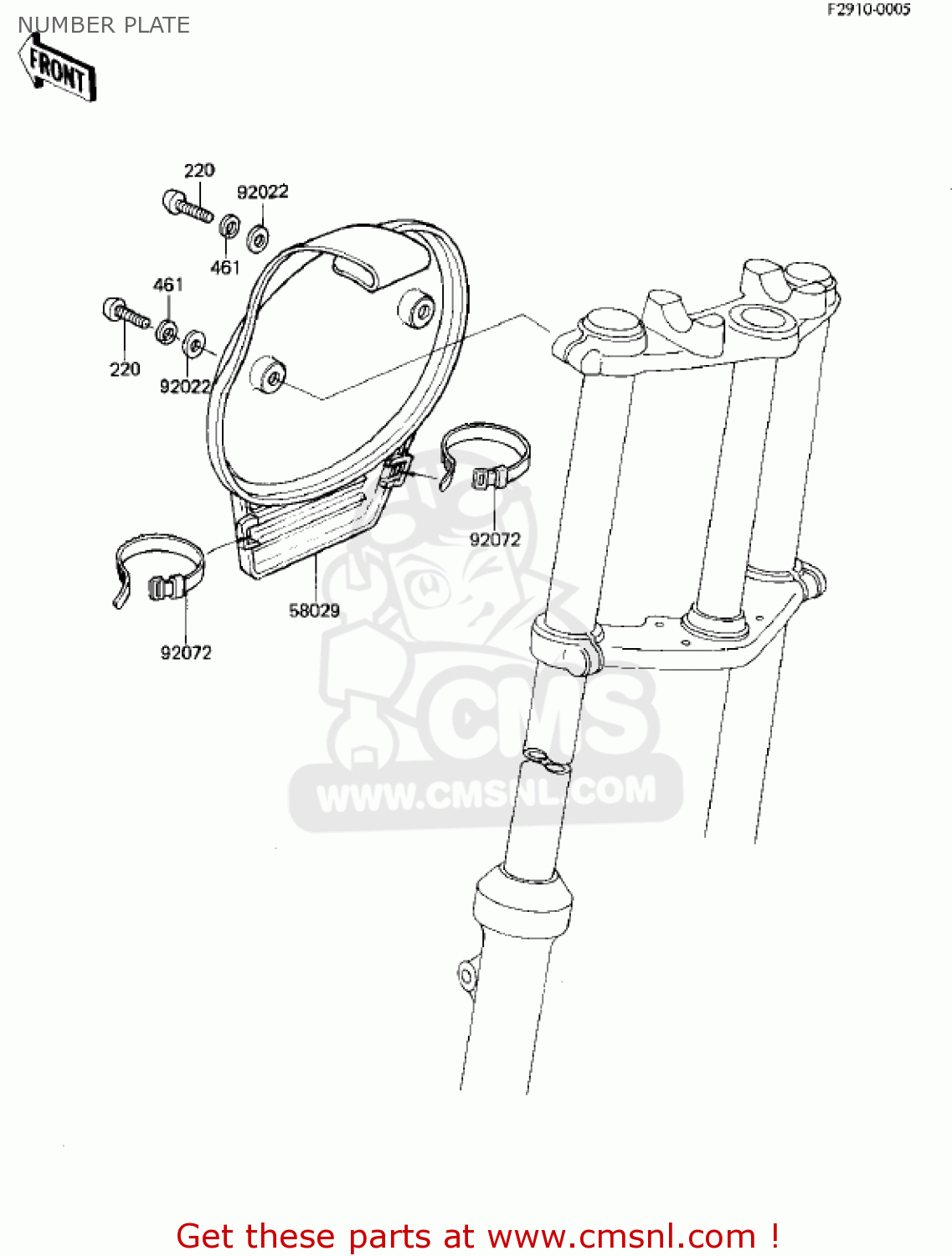 NUMBER PLATE KX80-C1 KX80 1981 USA CANADA