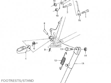 FOOTRESTS/STAND - KX80-C1 KX80 1981 USA CANADA