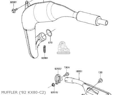 MUFFLER ('82 KX80-C2) - KX80-C1 KX80 1981 USA CANADA