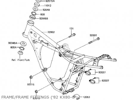 FRAME/FRAME FITTINGS ('82 KX80-C - KX80-C1 KX80 1981 USA CANADA