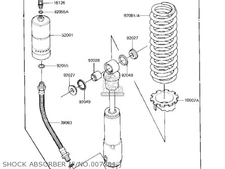 SHOCK ABSORBER (F/NO.007284-) - KX80-C1 KX80 1981 USA CANADA