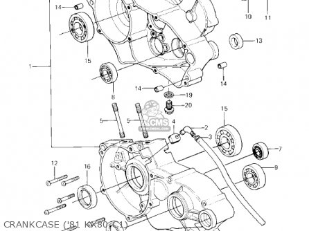 CRANKCASE ('81 KX80-C1) - KX80-C1 KX80 1981 USA CANADA
