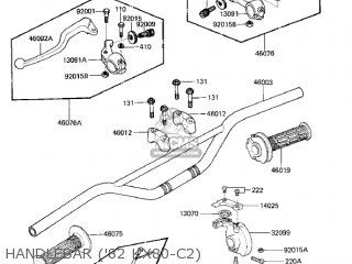 HANDLEBAR ('82 KX80-C2) - KX80-C1 KX80 1981 USA CANADA