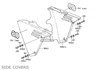 SIDE COVERS - KX80-C1 KX80 1981 USA CANADA