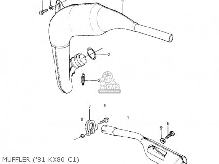 MUFFLER ('81 KX80-C1) - KX80-C1 KX80 1981 USA CANADA
