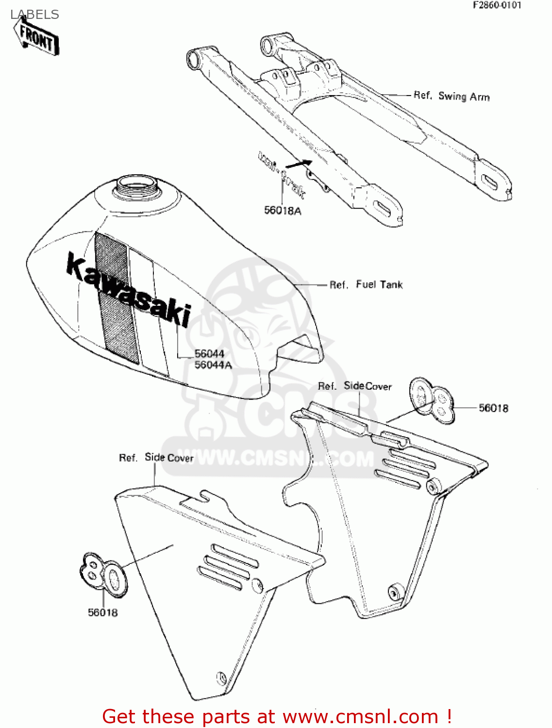 LABELS KX80-C2 KX80 1982 USA CANADA
