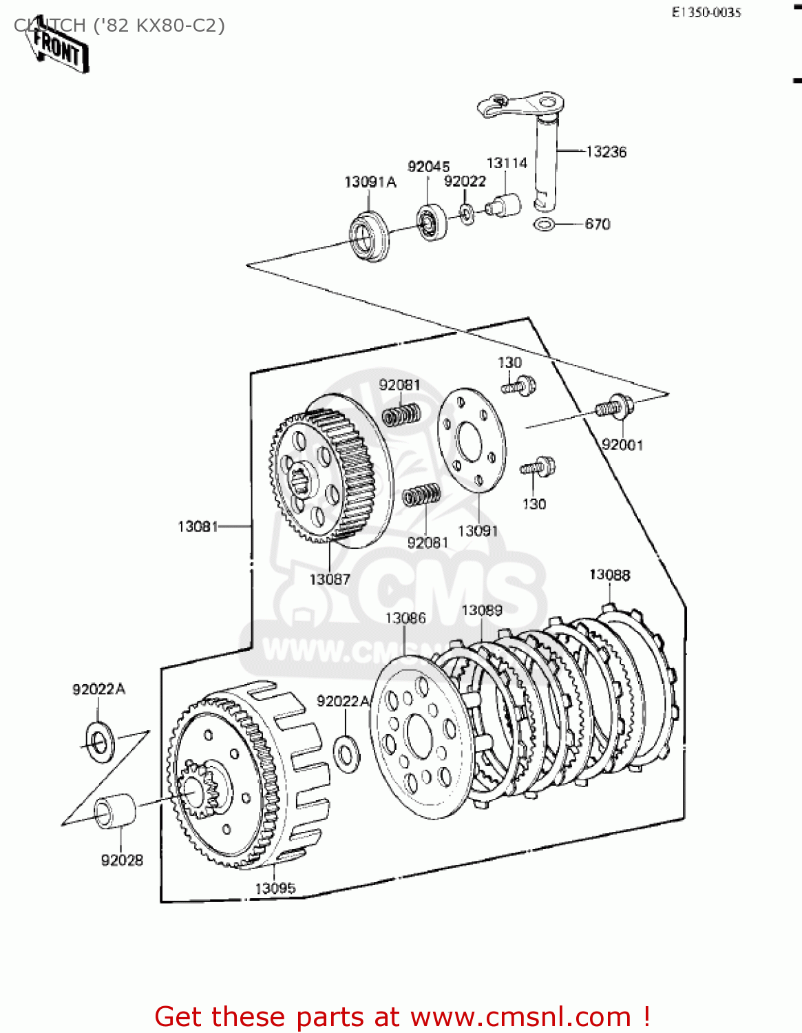 CLUTCH ('82 KX80-C2) KX80-C2 KX80 1982 USA CANADA