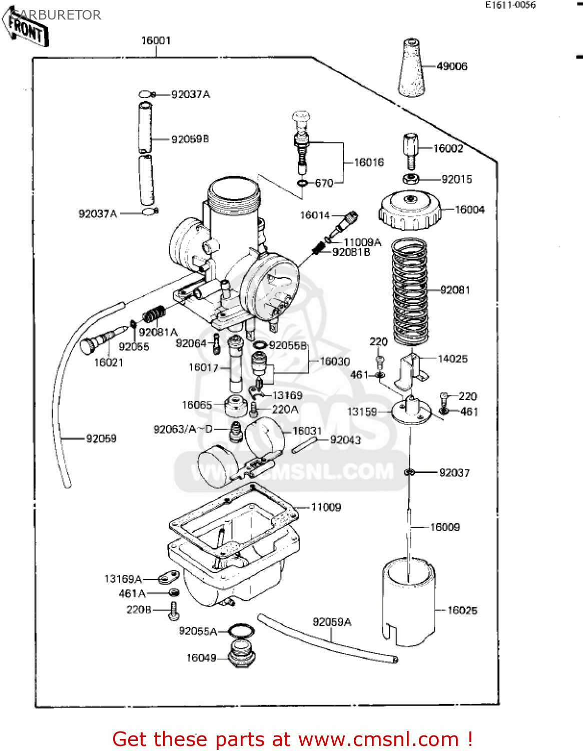 CARBURETOR KX80-C2 KX80 1982 USA CANADA