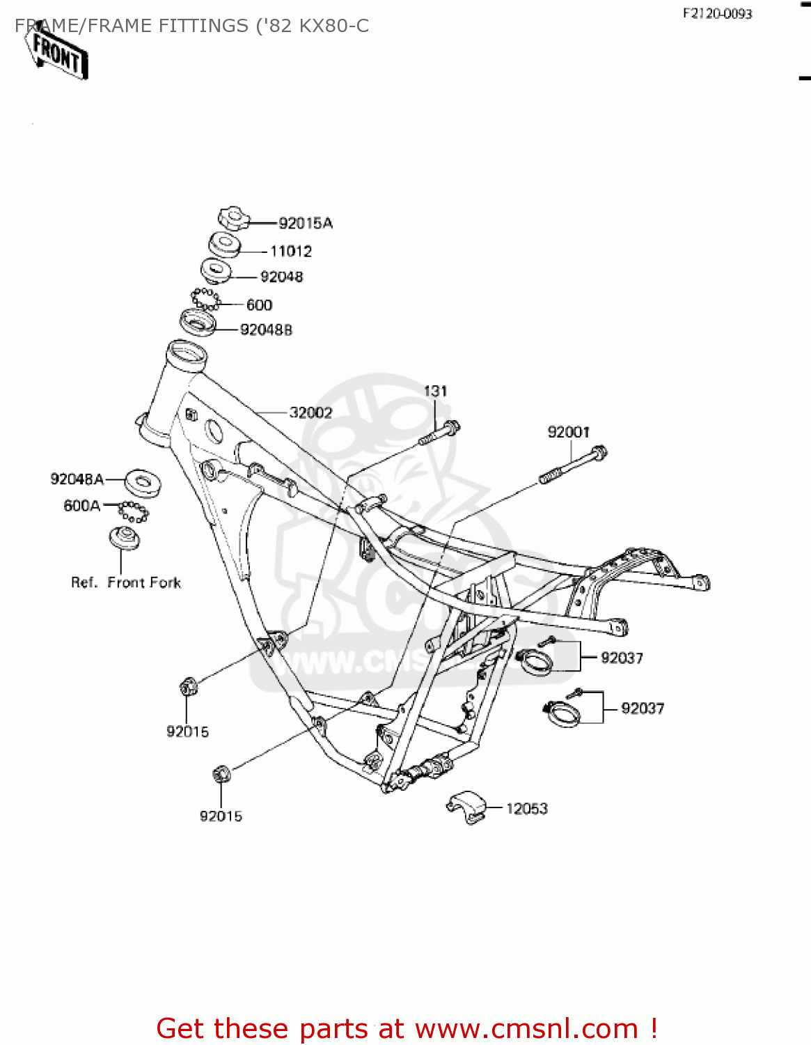 FRAME/FRAME FITTINGS ('82 KX80-C KX80-C2 KX80 1982 USA CANADA