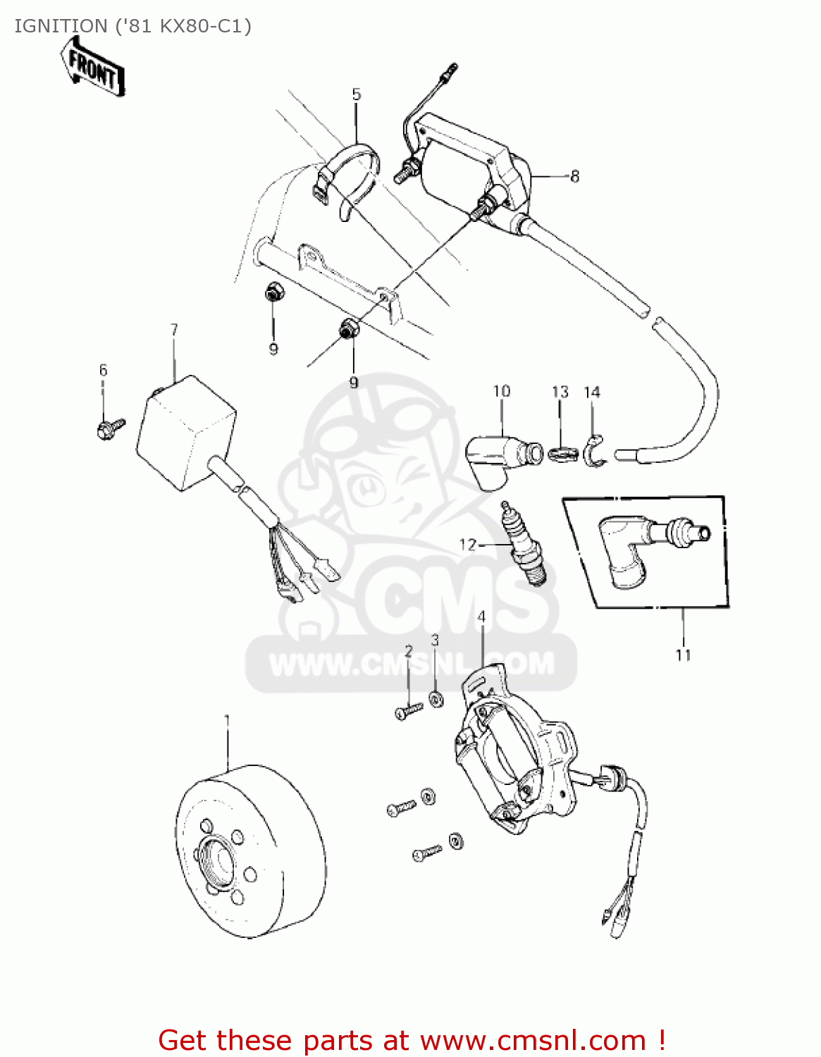 IGNITION ('81 KX80-C1) KX80-C2 KX80 1982 USA CANADA