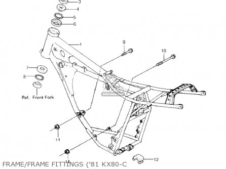 FRAME/FRAME FITTINGS ('81 KX80-C - KX80-C2 KX80 1982 USA CANADA