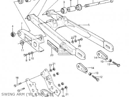 SWING ARM ('81 KX80-C1) - KX80-C2 KX80 1982 USA CANADA