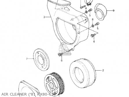 AIR CLEANER ('81 KX80-C1) - KX80-C2 KX80 1982 USA CANADA
