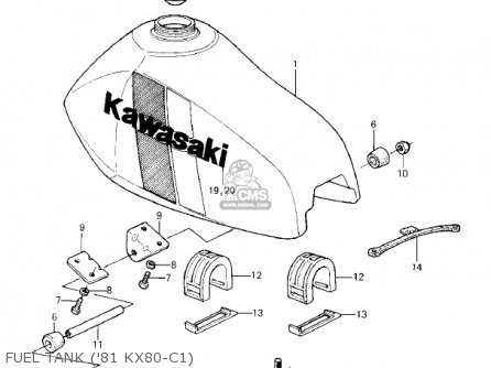 FUEL TANK ('81 KX80-C1) - KX80-C2 KX80 1982 USA CANADA