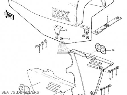 SEAT/SIDE COVERS - KX80-C2 KX80 1982 USA CANADA