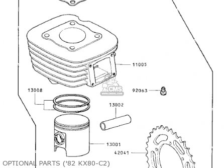 OPTIONAL PARTS ('82 KX80-C2) - KX80-C2 KX80 1982 USA CANADA