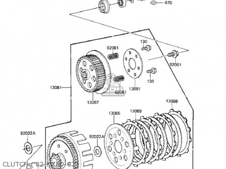CLUTCH ('82 KX80-C2) - KX80-C2 KX80 1982 USA CANADA