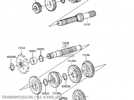 TRANSMISSION ('82 KX80-C2) - KX80-C2 KX80 1982 USA CANADA