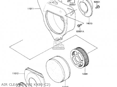 AIR CLEANER ('82 KX80-C2) - KX80-C2 KX80 1982 USA CANADA
