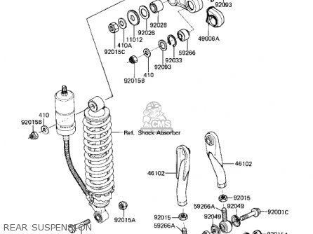 REAR SUSPENSION - KX80-C2 KX80 1982 USA CANADA