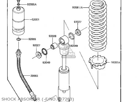 SHOCK ABSORBER (-F/NO.007283) - KX80-C2 KX80 1982 USA CANADA