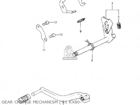GEAR CHANGE MECHANISM ('81 KX80- - KX80-C2 KX80 1982 USA CANADA