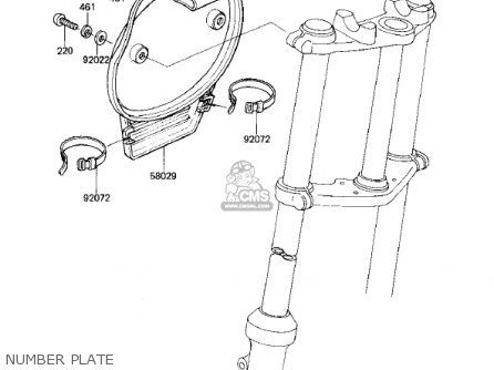 NUMBER PLATE - KX80-C2 KX80 1982 USA CANADA