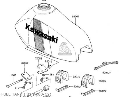 FUEL TANK ('82 KX80-C2) - KX80-C2 KX80 1982 USA CANADA