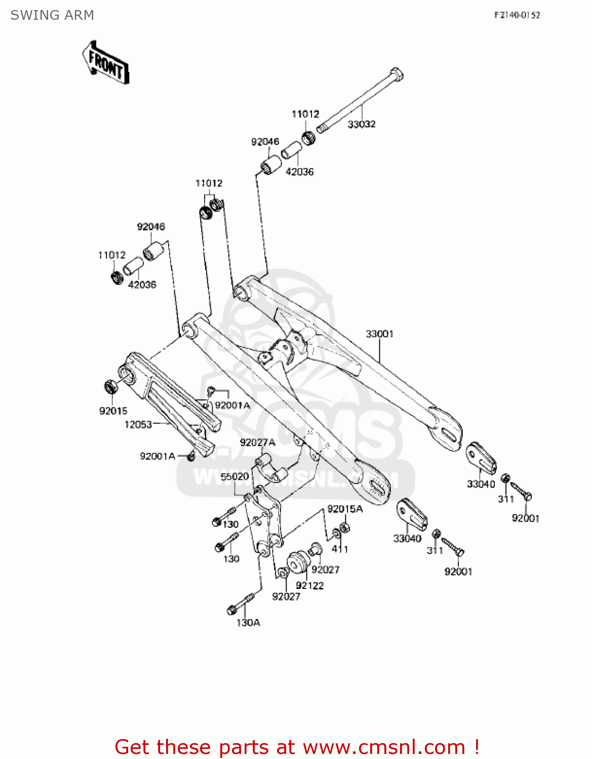 SWING ARM KX80-E1 KX80 1983 USA CANADA
